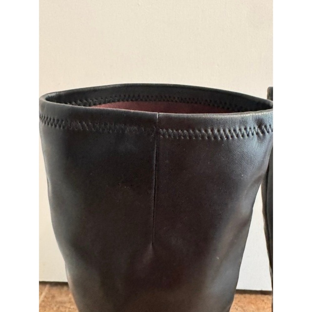Franco Sarto Black Square Toe Block Heel Tall Boots Womens 9.5 45710 - Picture 11 of 15